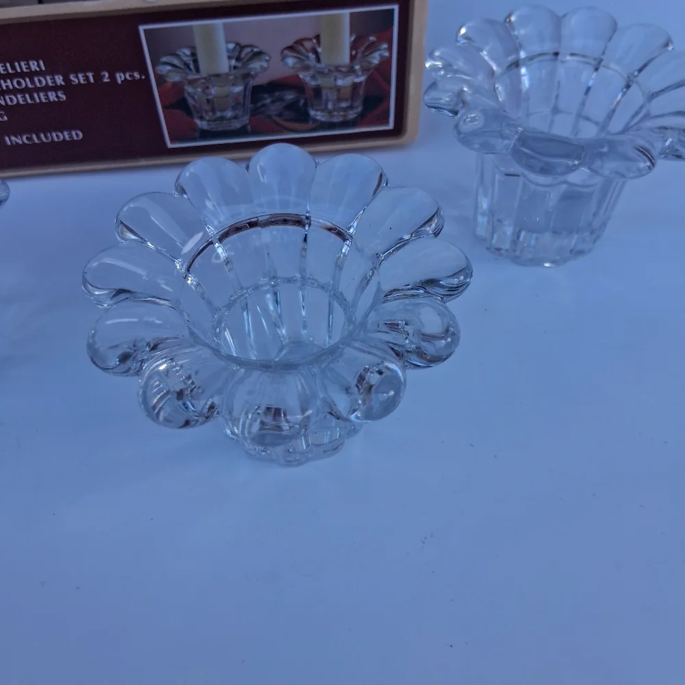 Crystal Candleholder Sets - Elegant Clear Candleholders